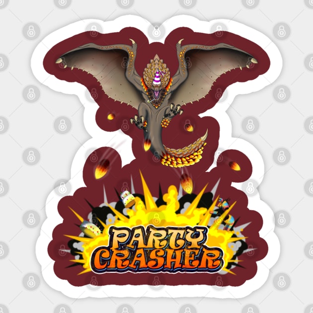 Party Crasher! Sticker by Jblumdesigns